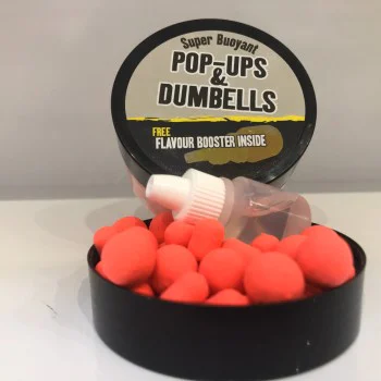 Плуваща стръв DYNAMITE BAITS Robin Red Fluro Pop-Up and Dumbells