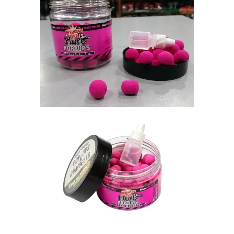 Плуващи DYNAMITE BAITS Mulberry Florentine Fluro Pop-Ups and Dumbells