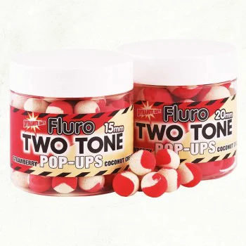 Плуващи топчета DYNAMITE BAITS Two Tone Pop Up Strawberry Coconut Cream