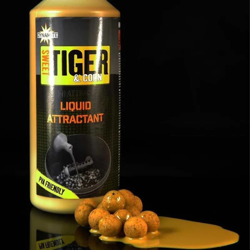 Течен ароматизатор DYNAMITE BAITS Sweet Tiger and Corn Liquid Attractant 500ml