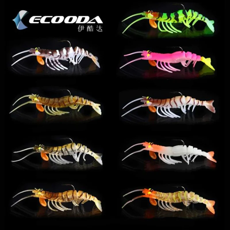 Силиконова примамка ECOODA Live Shrimp Sinking 100mm 9.5g
