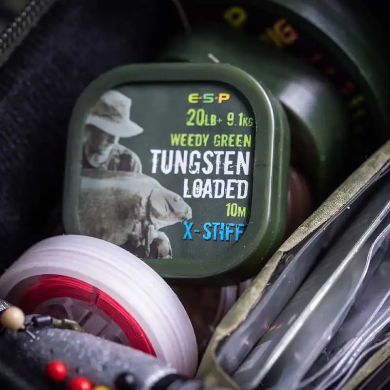 Плетено влакно за повод ESP Tungsten Loaded 20 lb Camo Brown X-Stiff