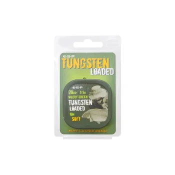 Плетено влакно за повод ESP Tungsten Loaded 20lb Weedy Green Soft