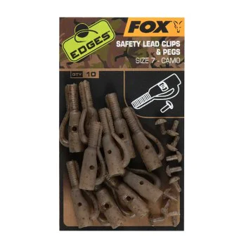 Сейфти клипс FOX Edges Camo Safety Lead Clip and Pegs