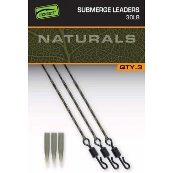 Шаранджийски монтаж FOX Naturals Submerge Leaders 30lb x 3