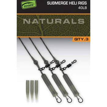 Шаранджийски монтаж FOX Naturals Submerge Heli Rigs 40lb x 3