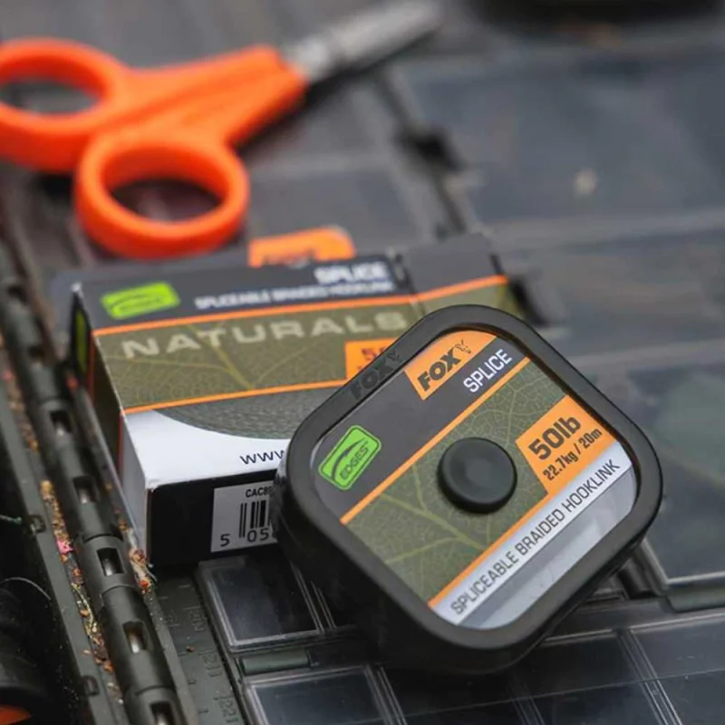 Плетено влакно за повод FOX Naturals Splice Hooklength 50lb 20m