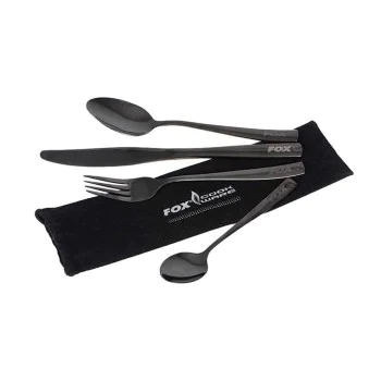Прибори за хранене FOX Cookware Black Stainless Cutlery Set