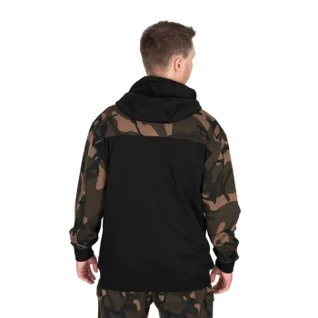 Суитшърт FOX LW Black with Camo Split Zip Hoody