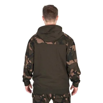 Суитшърт FOX LW Khaki with Camo Split Zip Hoody