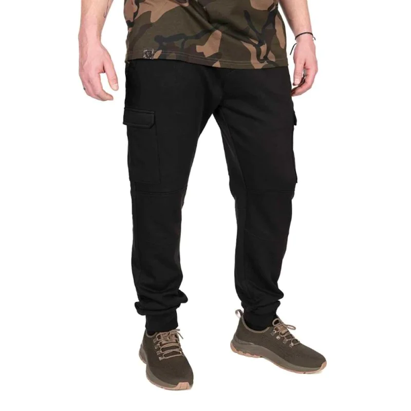 Панталони FOX LW Black with Camo Combat Joggers