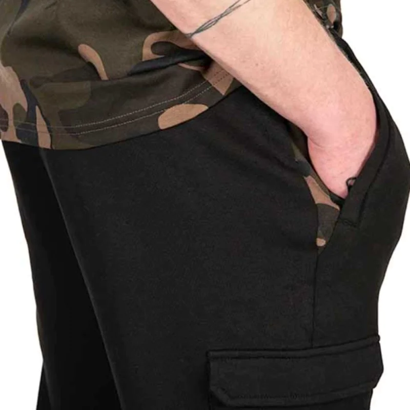 Панталони FOX LW Black with Camo Combat Joggers
