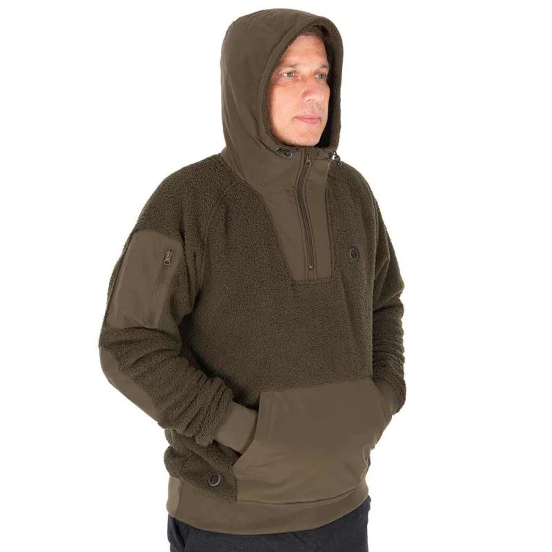 Яке - суитшърт FOX Olive Sherpa Hybrid Jacket