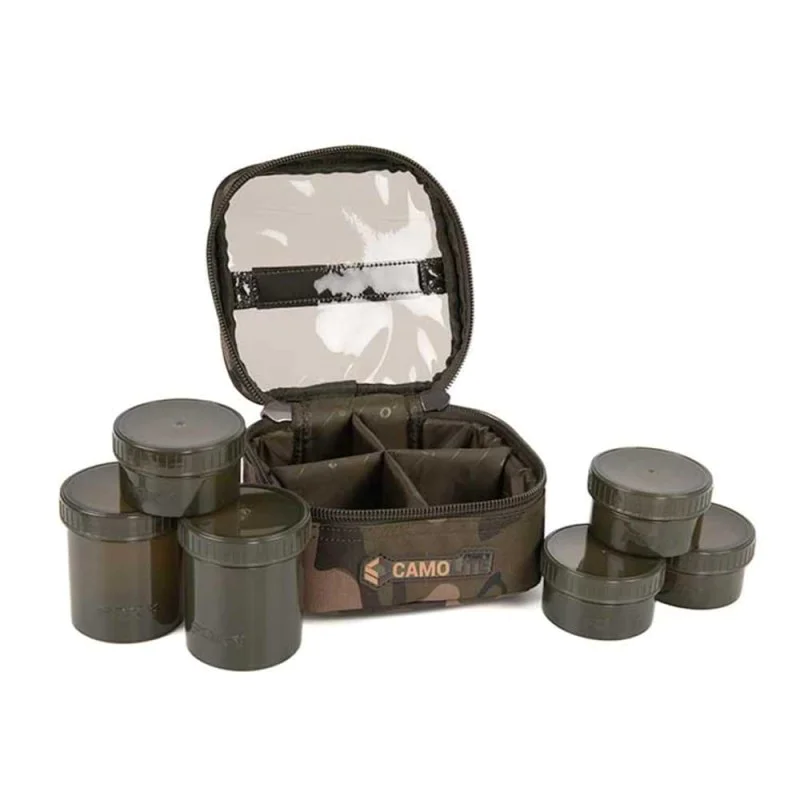 Чанта за стръв FOX Camolite 6 Pot Hookbait Case