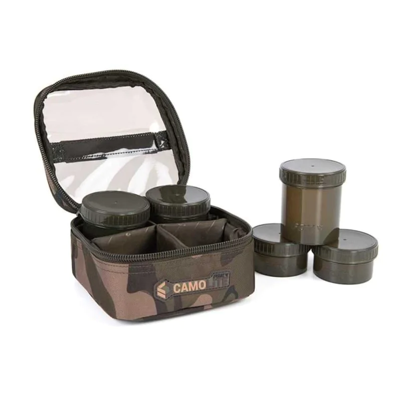 Чанта за стръв FOX Camolite 6 Pot Hookbait Case