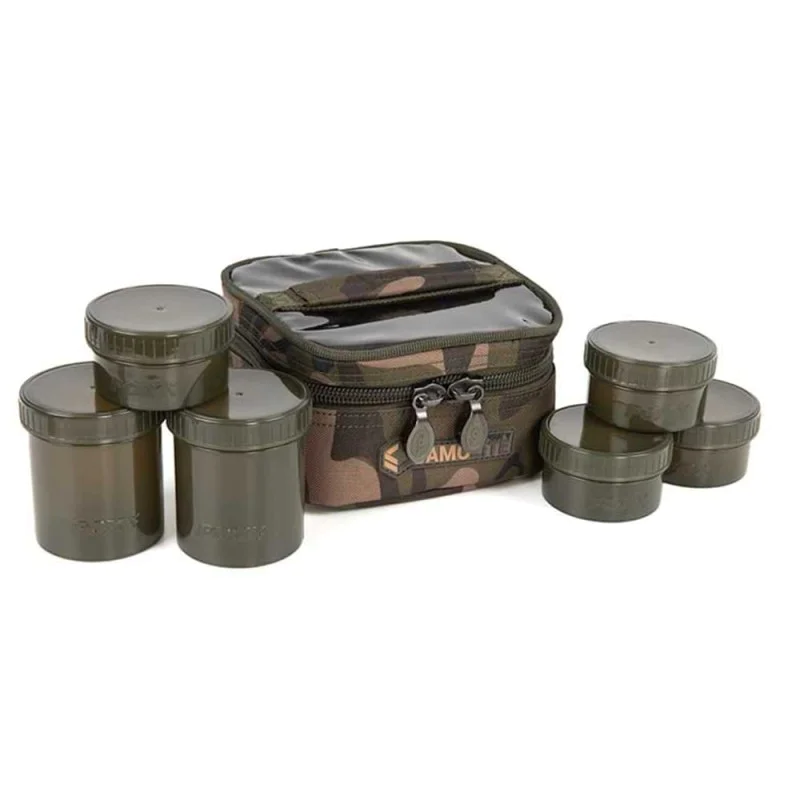 Чанта за стръв FOX Camolite 6 Pot Hookbait Case