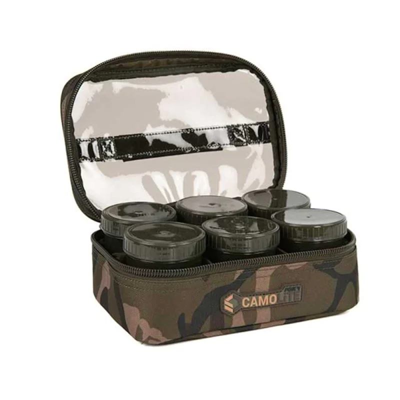 Чанта за стръв FOX Camolite 8 Pot Hookbait Case