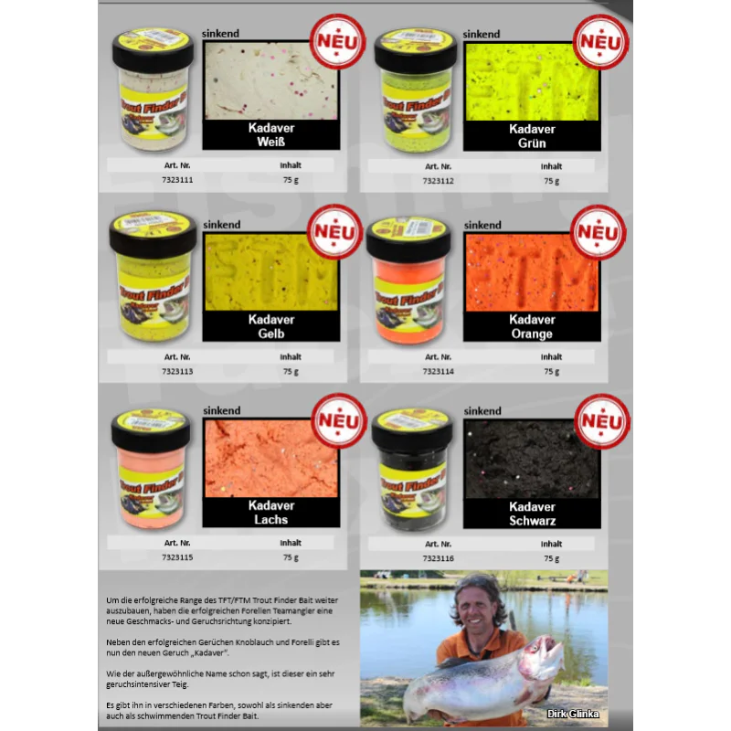 Потъваща паста FTM Trout Finder Bait - Cadaver Sinkend