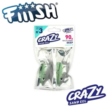 Джиг глава FIIISH Crazy Sand Eel No3 Jig Head 90g Deep
