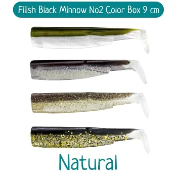 Силиконова примамка FIIISH Black Minnow No2 Color Box - 9cm Natural