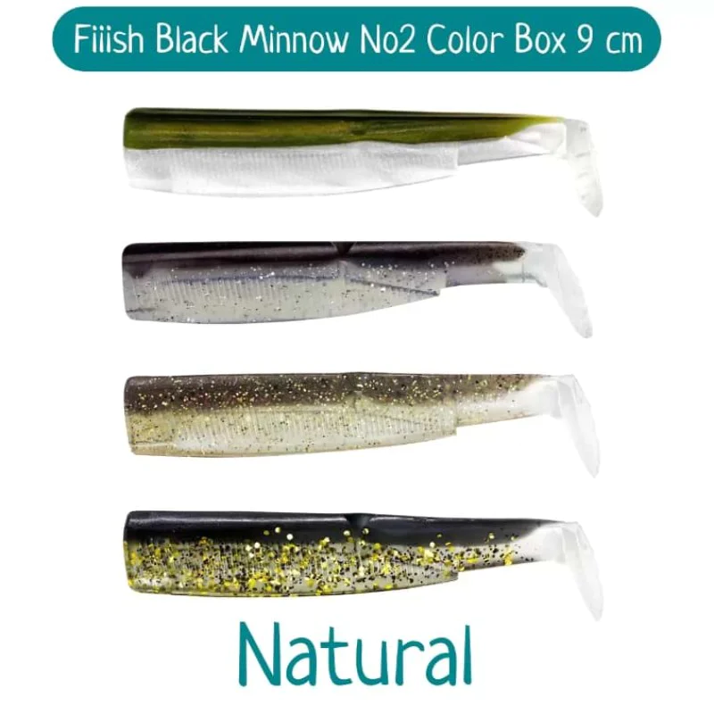 Силиконова примамка FIIISH Black Minnow No2 Color Box - 9cm Natural
