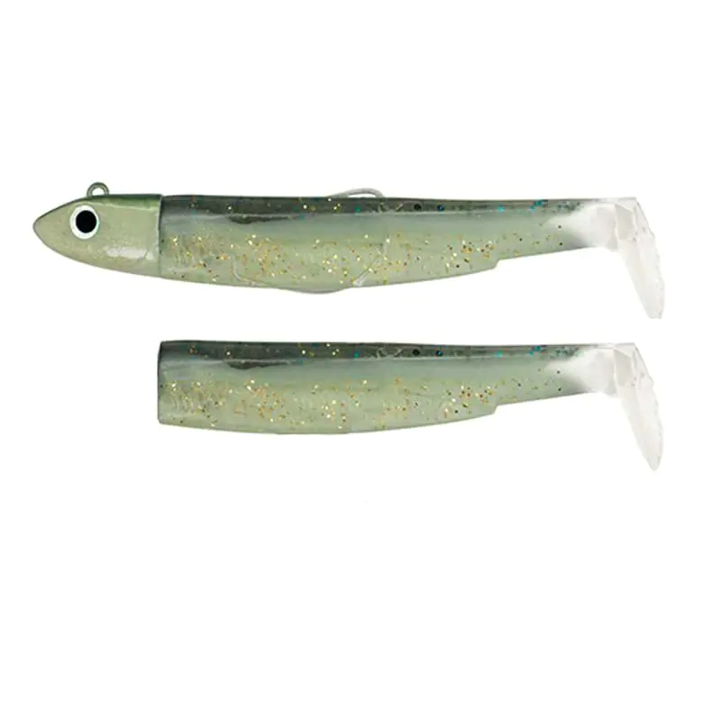 Силиконова примамка FIIISH Black Minnow No3 Combo Jig Head 12g - 2 Lure Bodies 12cm