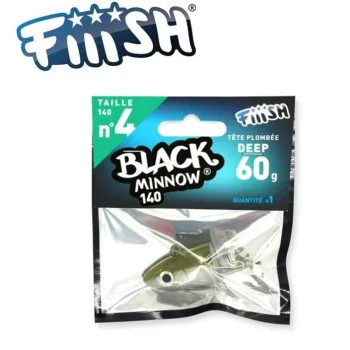 Джиг глава FIIISH Black Minnow No4 Jig Head 80g Extra Deep