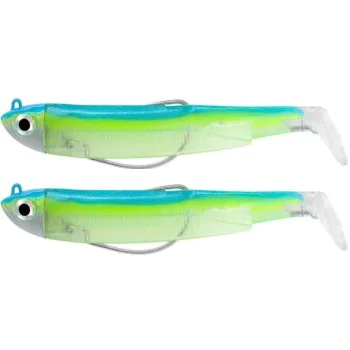 Силиконова примамка FIIISH Black Minnow No3 Double Combo 2 Jig Heads 18g - 2 Lure Bodies 12cm