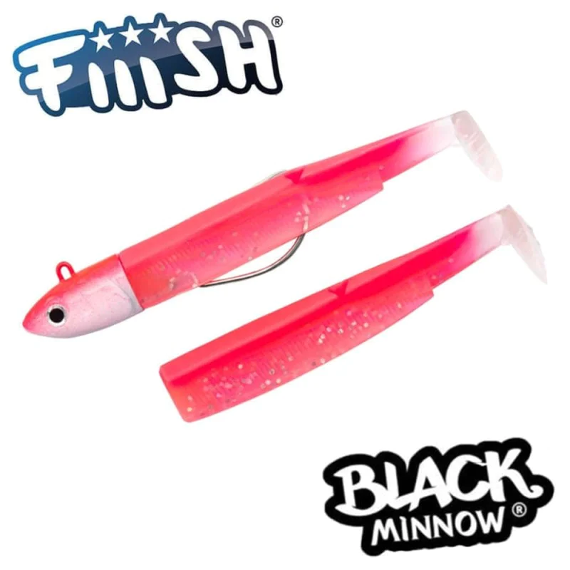 Силиконова примамка FIIISH Black Minnow No5 Combo Jig Head 90g - 2 Lure Bodies 16cm