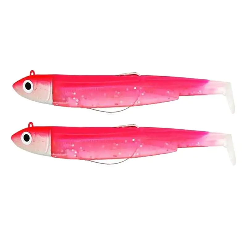 Силиконова примамка FIIISH Black Minnow No2 Double Combo 2 Jig Heads 5g - 2 Lure Bodies 9cm