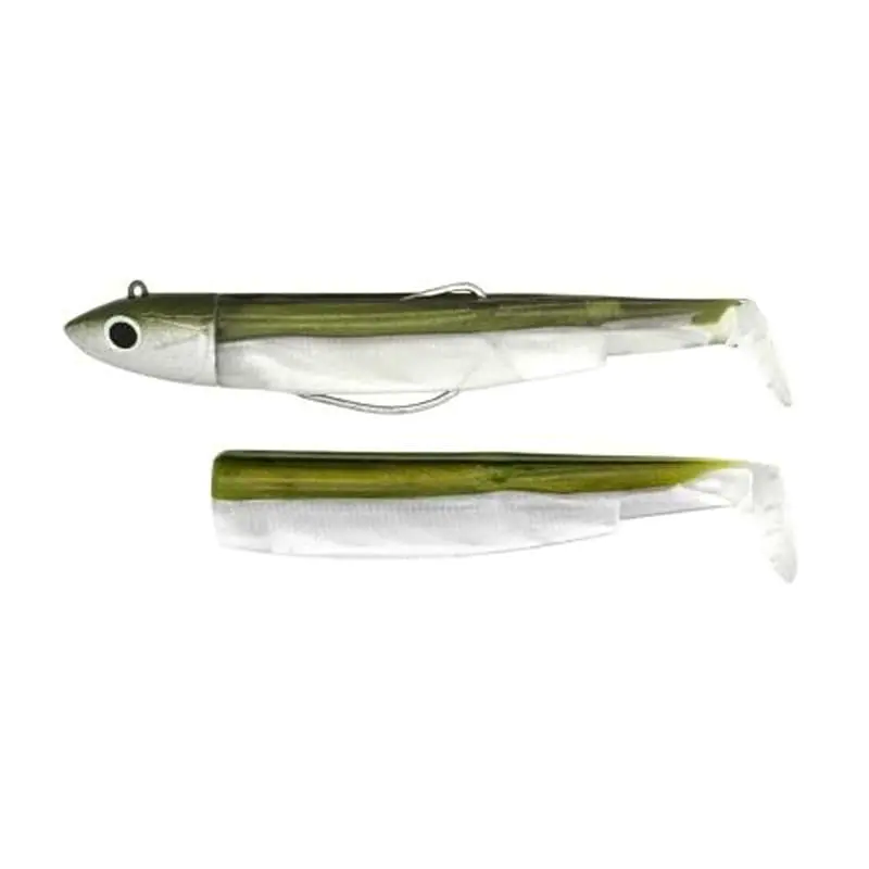 Силиконова примамка FIIISH Black Minnow No3 Combo Jig Head 25g - 2 Lure Bodies 12cm