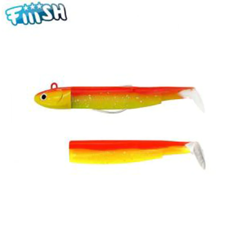 Силиконова примамка FIIISH Black Minnow No2 Combo Jig Head 20g - 2 Lure Bodies 9cm