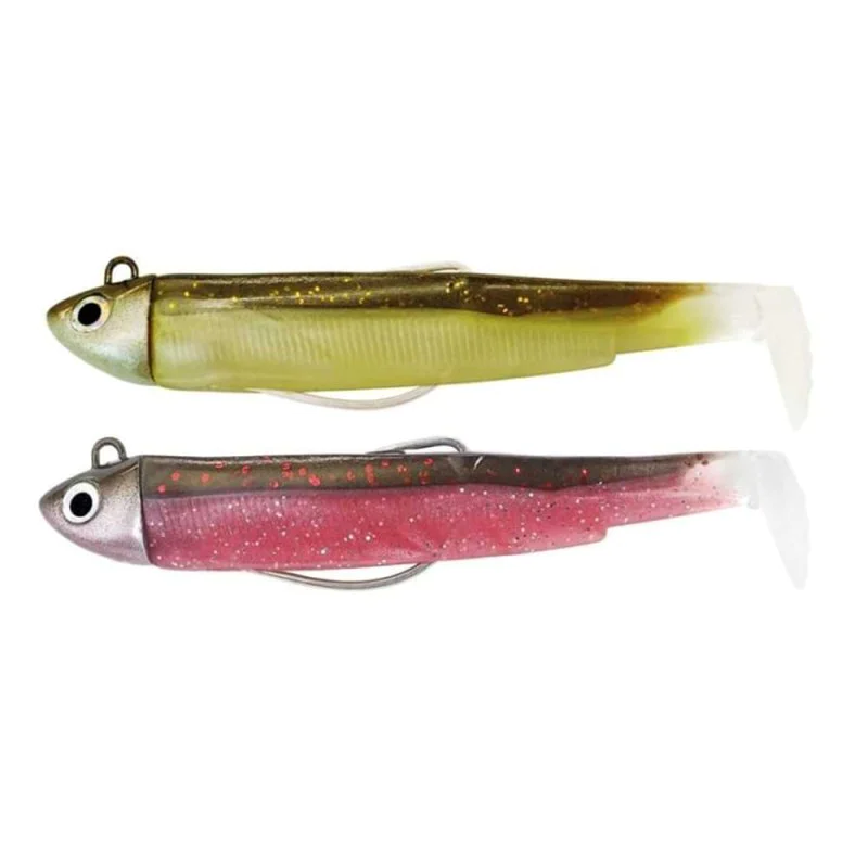 Силиконова примамка FIIISH Black Minnow No3 Double Combo 2 Jig Heads 18g - 2 Lure Bodies 12cm