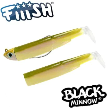 Силиконова примамка FIIISH Black Minnow No1 Combo Jig Head 3g + 2 Lure Bodies 7cm