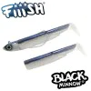 Силиконова примамка FIIISH Black Minnow No1 Combo Jig Head 6g - 2 Lure Bodies 7cm