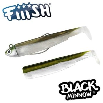 Силиконова примамка FIIISH Black Minnow No2.5 Combo Jig Head 26g - 2 Lure Bodies 10.5cm
