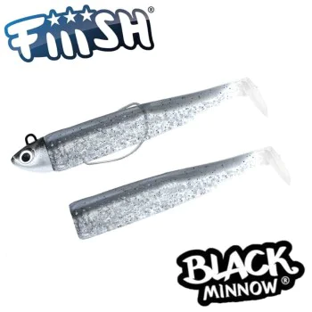 Силиконова примамка FIIISH Black Minnow No2.5 Combo Jig Head 12g - 2 Lure Bodies 10.5cm