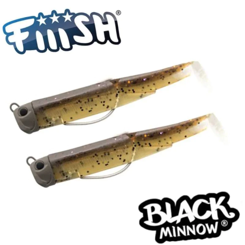 Силиконова примамка FIIISH Black Minnow No2 Double Combo 2 Jig Heads 7g - 2 Lure Bodies 9cm