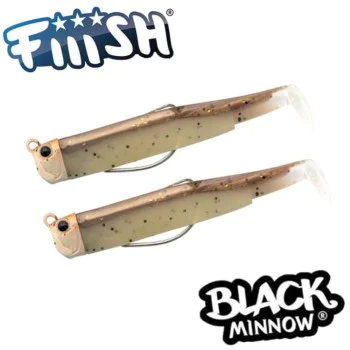 Силиконова примамка FIIISH Black Minnow No3 Double Combo 2 Jig Heads 16g - 2 Lure Bodies 12cm