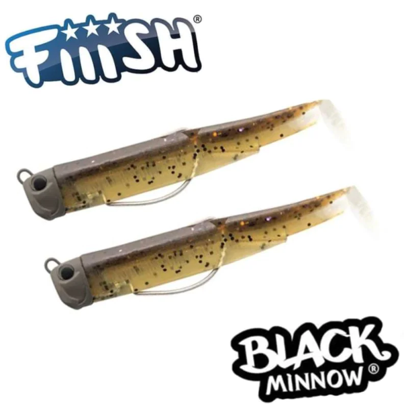 Силиконова примамка FIIISH Black Minnow No3 Double Combo 2 Jig Heads 16g - 2 Lure Bodies 12cm
