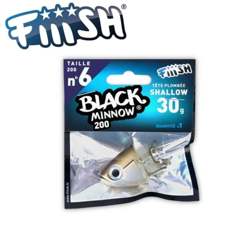 Джиг глава FIIISH Black Minnow No6 Jig Head 30g Shallow - Kaki