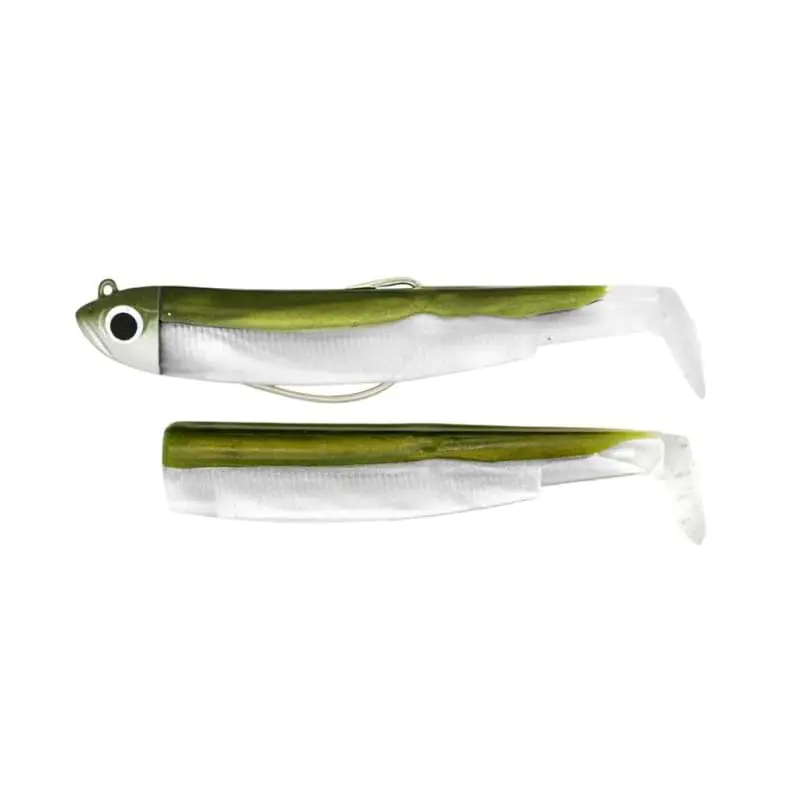 Силиконова примамка FIIISH Black Minnow No1 Combo Jig Head 3g + 2 Lure Bodies 7cm
