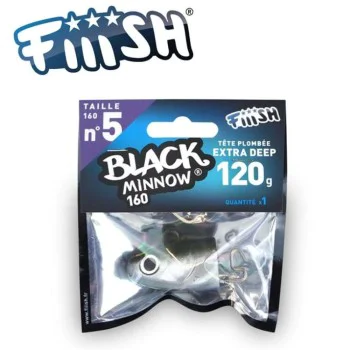 Джиг глава FIIISH Black Minnow No5 Jig Head 120g Extra Deep