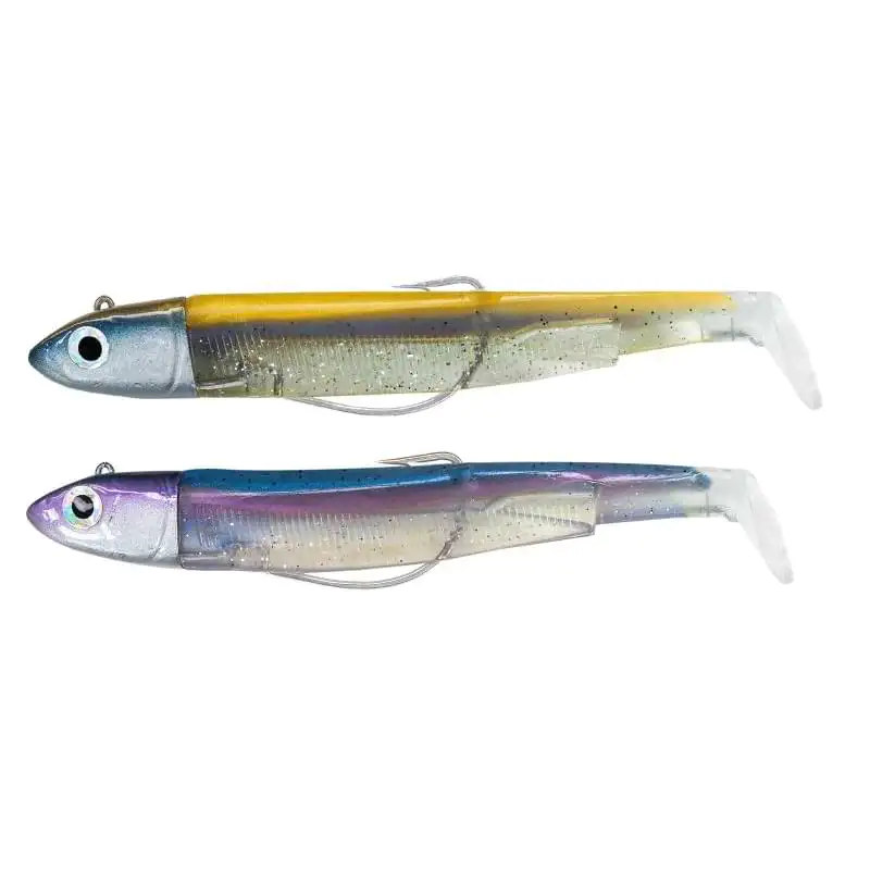 Силиконова примамка FIIISH Black Minnow No3 Double Combo 2 Jig Heads 25g - 2 Lure Bodies 12cm