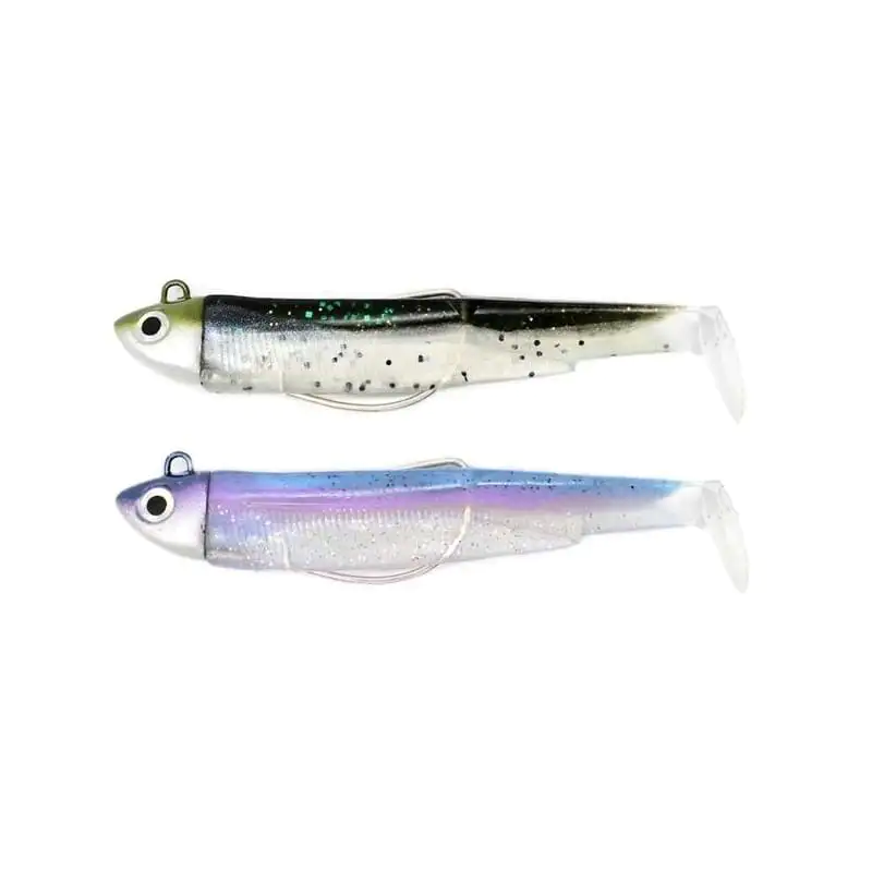 Силиконова примамка FIIISH Black Minnow No3 Double Combo 2 Jig Heads 18g - 2 Lure Bodies 12cm