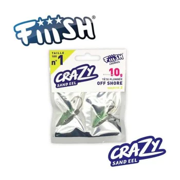 Джиг глава FIIISH Crazy Sand Eel No1 Jig Head 10g Off Shore