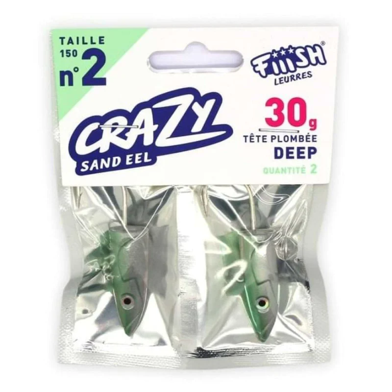 Джиг глава FIIISH Crazy Sand Eel No2 Jig Head 30g Deep