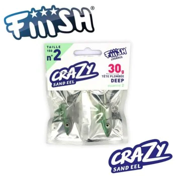 Джиг глава FIIISH Crazy Sand Eel No3 Jig Head 30g Shore