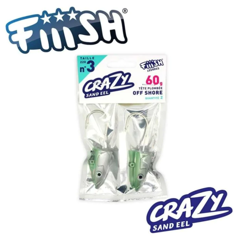 Джиг глава FIIISH Crazy Sand Eel No3 Jig Head 60g Off Shore