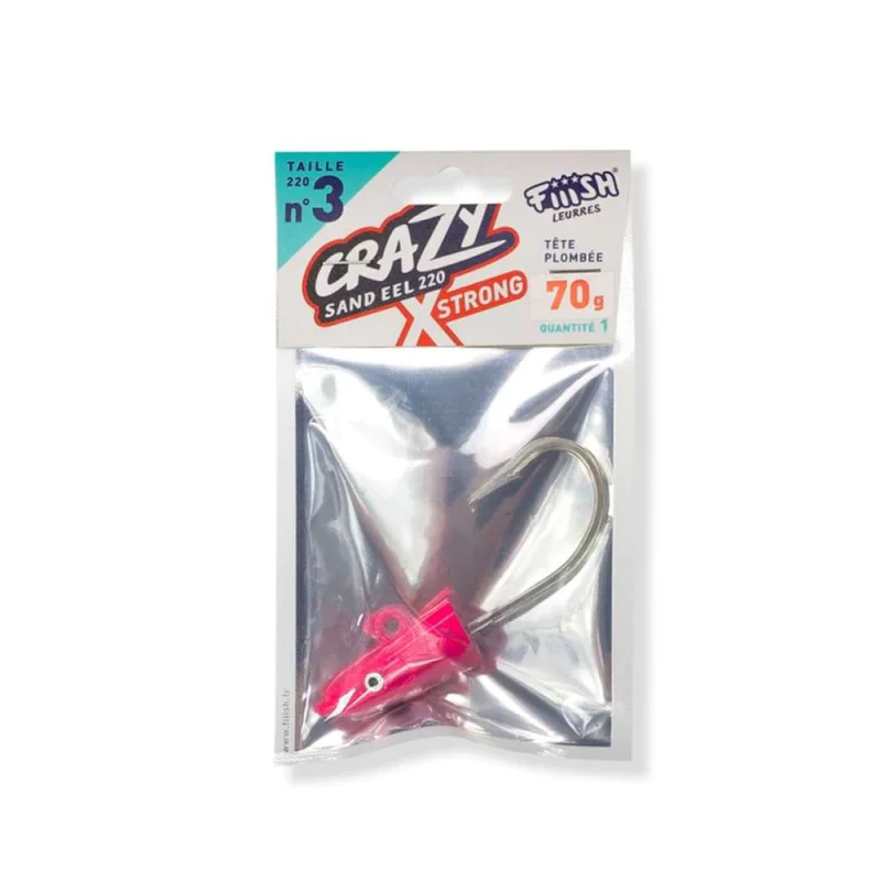 Джиг глава FIIISH Crazy Sand Eel No3 Jig Head 70g X-Strong